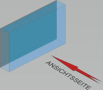 Facette an Ansichtseite = unbeschichtete Seite - Facettenschliff bleibt verspiegelt wie die restliche Fläche des Glases Facette an Ansichtseite = unbeschichtete Seite - Facettenschliff bleibt verspiegelt wie die restliche Fläche des Glases