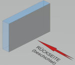 Facette an Rückseite = beschichtete Seite - Facettenschliff wird transparent, d.h. umlaufend klare Facette Facette an Rückseite = beschichtete Seite - Facettenschliff wird transparent, d.h. umlaufend klare Facette