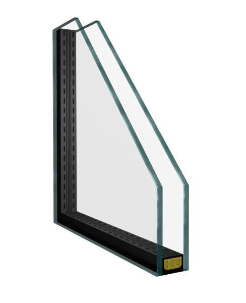 Wärmeschutz-Isolierglas 2-fach inkl. warmer Kante (TGI schwarz)